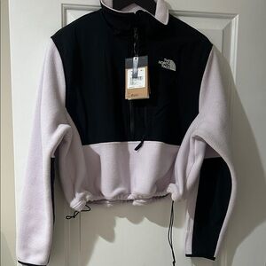 The North Face Black and Light Pink Fleece Jacket